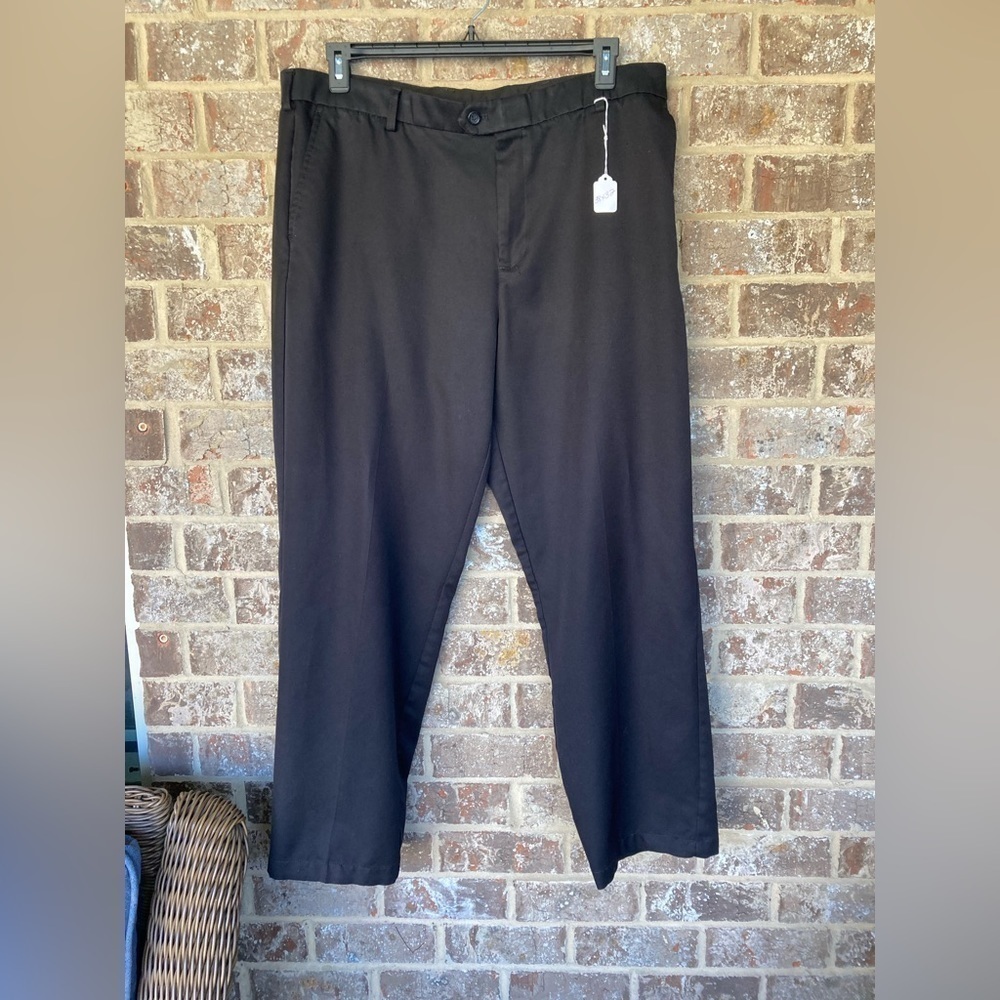 IZOD Golf Pants Mens 36x 30 Classic Fit Black